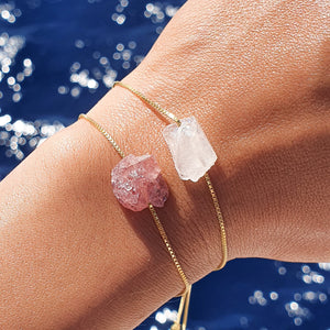 Crystal Komboloi Anxiety Bracelet/Necklace - Strawberry Quartz