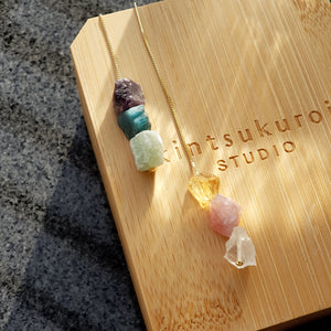 Reagen Raw Crystal Rainbow Earrings (PRIDE SPECIAL)