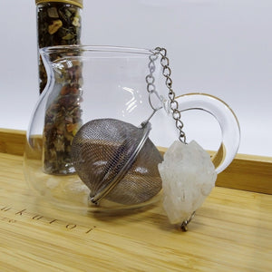 Clear Quartz Tea Infuser Ball