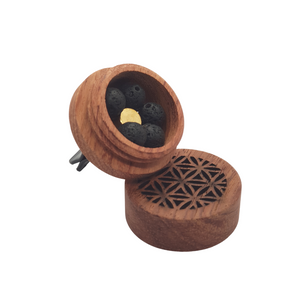 Kumiko Wood & Volcanic Rock Diffuser (Car-Friendly)